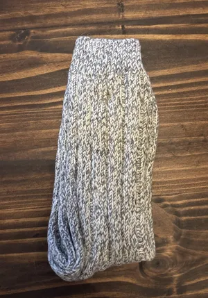 NEW Without Tag Norweger Socke Norwegian Sock Schafwolle 43 to 46 gray white thumbnail 1