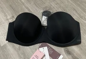 Calvin Klein Black Strapless Push Up Bras. thumbnail 1