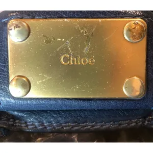 CHLOE Paddington Navy Blue Leather Tote Hand Bag w/ Padlock thumbnail 12