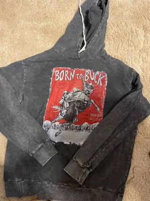 Born to Buck Acid Wash Hoodie thumbnail 1