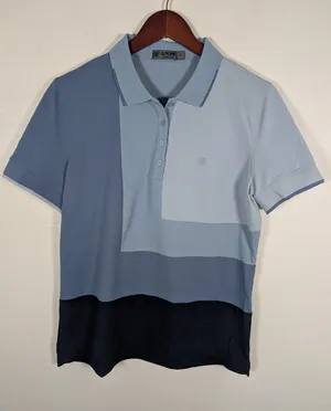 G/FORE Colorblock Polo in Light Blue, Slate and Navy thumbnail 1