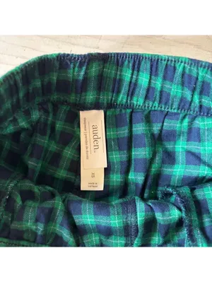 Auden NWT Women's Green Plaid Flannel Pajama Shorts Size XS thumbnail 5