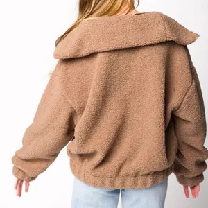 Promesa Brown Teddy Jacket Plush Cozy Outerwear thumbnail 2
