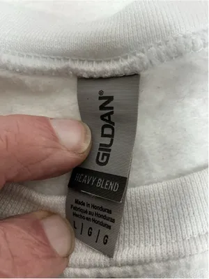 Womans Excellent Condition Gildan Sweatshirt Pullover Large White Graphics thumbnail 4