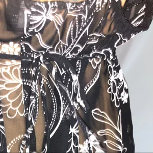 Apt9 semi sheer black nighty w/ white design thumbnail 8