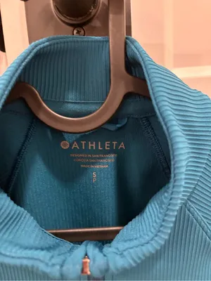 Athleta Salutation Ribbed Zip Up Size Small thumbnail 3