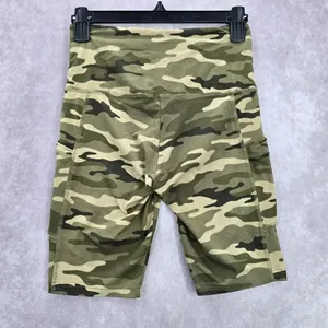 Saresa Green Camo‎ Army Biker Running Yoga Shorts Bottoms Pants S Small thumbnail 2