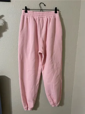 Comfrt Pastel Sweatpants Size Medium Bubblegum Pink Fleece Lined Thick Cozy thumbnail 12