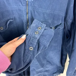 Offline by Aerie Blue Corduroy Quarter Zip Pullover Shacket Size XL thumbnail 8