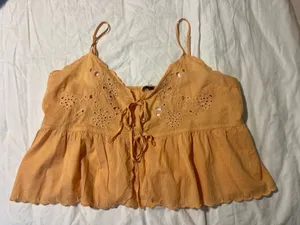 American Eagle Tie Front Tank Top thumbnail 1