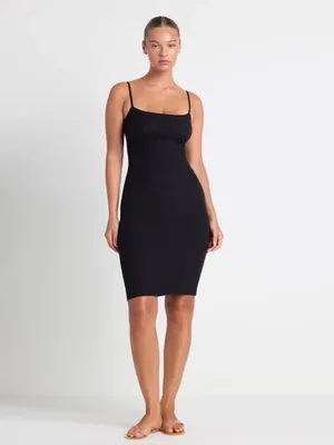 Skims Womens Soft Lounge Midi Dress Grey Soaghetti Strap Lounge Bodycon Comfy thumbnail 4