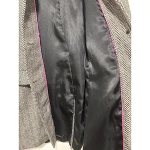 Isaac Mizrahi Live Womens XL Herringbone Wool Coat preppy academia professional thumbnail 11