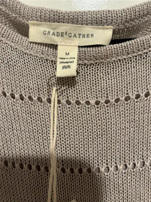 Grade & Gather Knit Midi Dress in Taupe size medium thumbnail 4