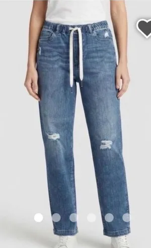 aerie Light Blue Boyfriend Jeans with Knee Distress Xs Fits Very Loose 4-6 thumbnail 1