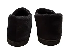 Isotoner Indoor/Outdoor Black Microterry Satin Trimmed Slippers Size 6.5-7 thumbnail 3