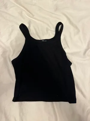 Princess Polly Black Crop Tank thumbnail 3