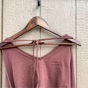 Old Navy Womens Top Shirt Brown Ribbed Halter Tie Neck Plus Size 4X thumbnail 5