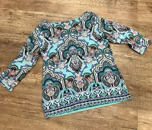 Charter Club Multicolor Paisley Top thumbnail 1