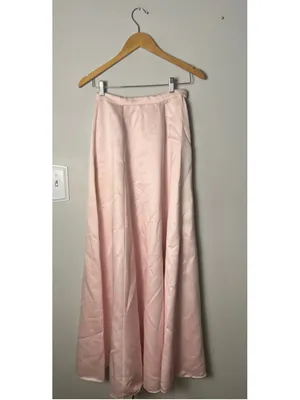 Hugo Buscati Vintage 90s Pink Sequin Prom Set Iridescent Tube Top Maxi Skirt Fairy Y2K thumbnail 2