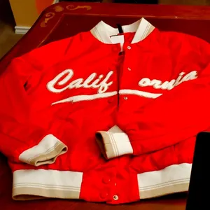 H&M Satin SNAP Base ball Jacket Size 4 thumbnail 1