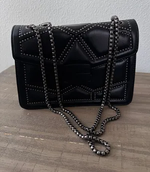 Studded Quilted Chain Shoulder Bag – Edgy Rockstud Crossbody Purse thumbnail 1