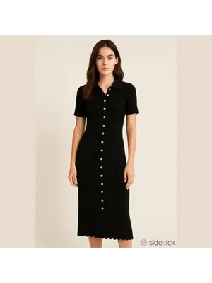 Free People Beach Riding Waves Midi Longline Sweater Black Medium Lagenlook thumbnail 2