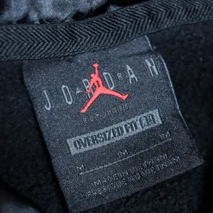 Jordan Brooklyn Fleece Hoodie‎ Women M Black Satin Lined FB5110-010 Oversized thumbnail 5