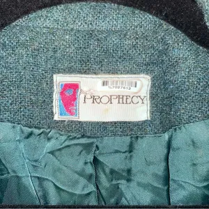 VTG Prophecy S Blazer 100% Wool Collar 3 Button Pockets Blue thumbnail 3