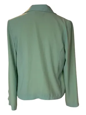 Willi Smith Mint Green Open Front Blazer Jacket - Size S thumbnail 2