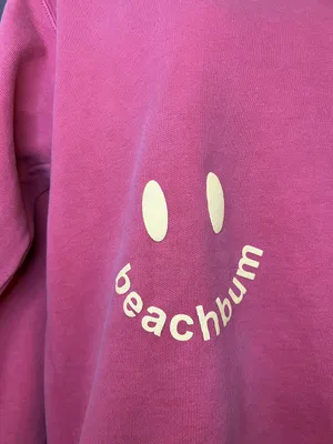 Beach Bum Surf Co Sweatshirt Womens Medium Pink Call Me When Bridge Graphic thumbnail 3