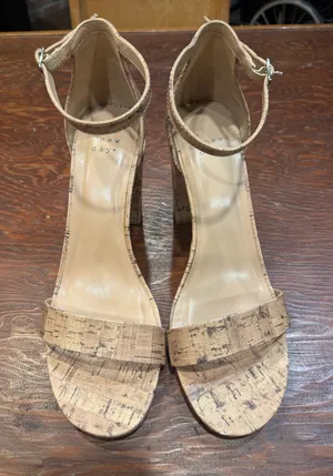 TARGET A New Day “cork-like” strappy ankle sandals - size 9.5 thumbnail 1