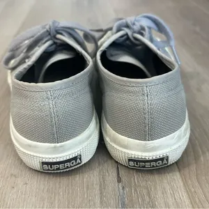 Superga Classic‎ Gray Lace Up Sneakers Womens Sz 6.5 Casual Skate Shoes Street thumbnail 6