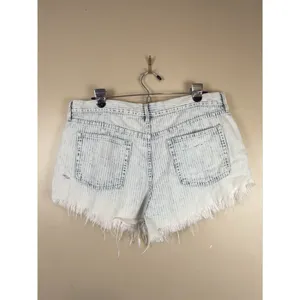 We the Free People Size 34 Jean Shorts Distressed Button-Fly Frayed Hems Hi-Rise thumbnail 5