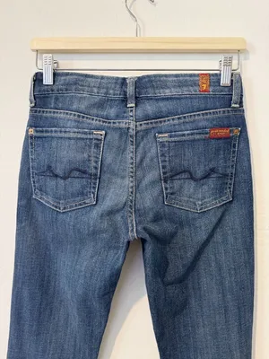 7‎ For All Mankind Kimmie Jeans Size 25 Blue Denim Low Rise Straight Leg Capsule thumbnail 7