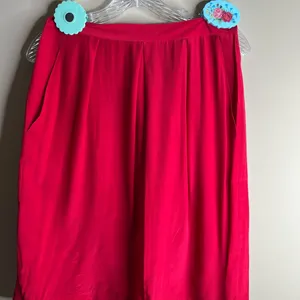 Lord & Taylor silk skirt Red Size 12 thumbnail 9