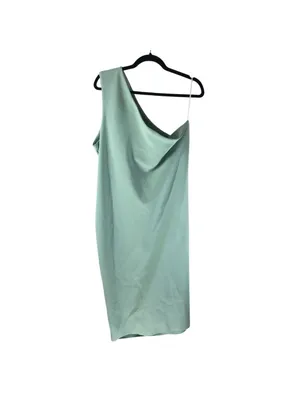 Petal & Pup Dress One Shoulder Pleated Side Slit Mint Green 16 thumbnail 2