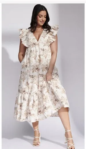 Abercrombie Midi Dress Floral thumbnail 1