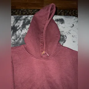 Carhartt Loose Fit Burgundy Hoodie Size XL Unisex thumbnail 3