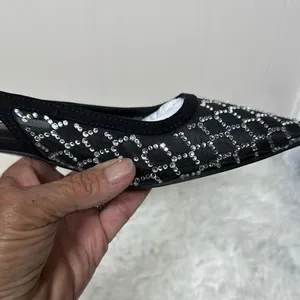 a new day Black and Silver Mesh Kitten Heel Pumps with Sequins Embellished thumbnail 3