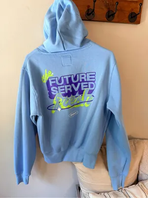 Poppi x Target Light Blue Graphic Hoodie Women’s Small thumbnail 10