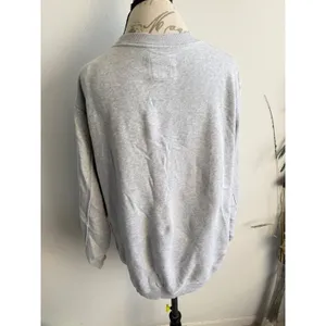 Aerie Womens Medium‎ Gray Crewneck Sweatshirt Oversized Pocket Pullover Fleece thumbnail 3