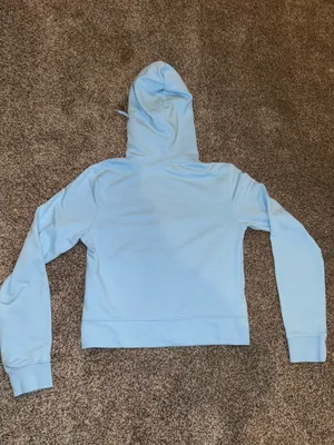 H&M DIVIDED Basic Light Blue Full-Zip Cropped Hoodie thumbnail 3