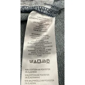 We The Free Current Free People Dusk to Dawn Mid Rise Blue Capri Jeans Stretchy 33 XL thumbnail 7