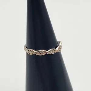 Marsala Sterling Silver Leaves Ring (3) Silver thumbnail 3