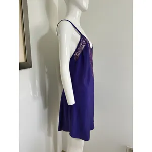 Victorias Secret Y2K Purple Fairy Lace Slip Dress Women’s Size M Gold Tag VTG thumbnail 4