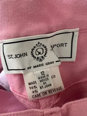 St. John Sport by Marie Gray Rose Pink cotton pants size 12 thumbnail 10