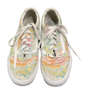 Vans Ward Lo Psychedelic Pastel Tie Dye Low Top Sneaker Shoes Womens Size 8.5 thumbnail 1