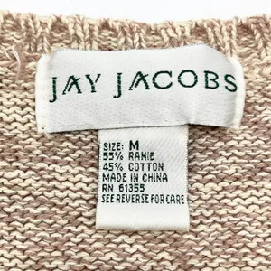 VTG‎ 90s Jay Jacobs Sweater Womens Medium Snowflake Ramie Cotton Textured Winter thumbnail 8