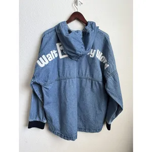 Walt Disney World Spirit Jersey Size Medium Denim Hoodie Pullover thumbnail 4