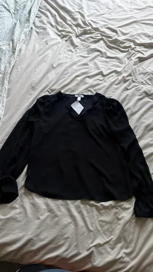 Nordstrom Black Blouse thumbnail 2